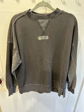 aerie Charcoal Crewneck Sweatshirt with 'Wicked' Logo